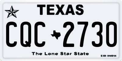 TX license plate CQC2730
