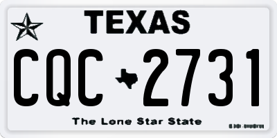 TX license plate CQC2731