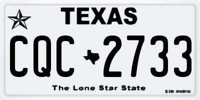 TX license plate CQC2733