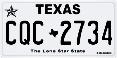 TX license plate CQC2734