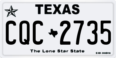 TX license plate CQC2735