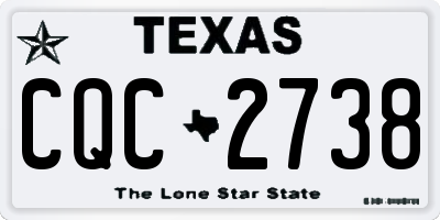 TX license plate CQC2738