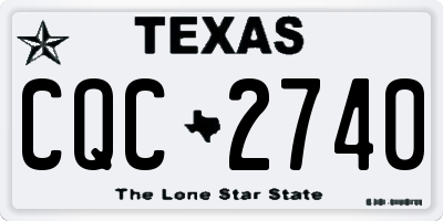 TX license plate CQC2740