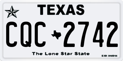 TX license plate CQC2742