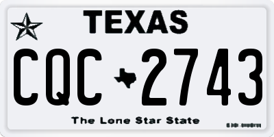 TX license plate CQC2743