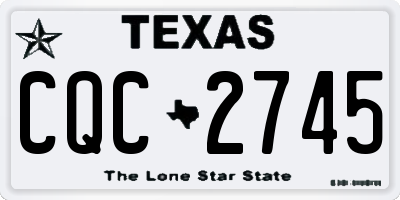 TX license plate CQC2745