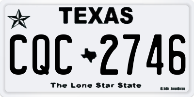 TX license plate CQC2746