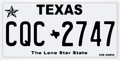 TX license plate CQC2747