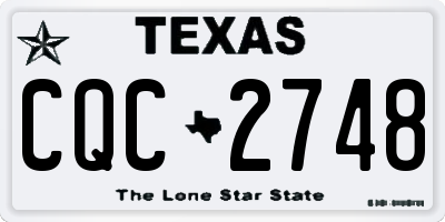 TX license plate CQC2748