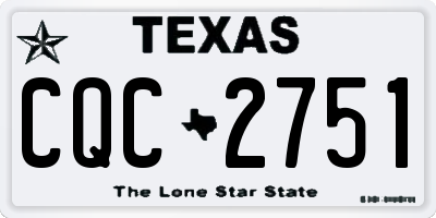 TX license plate CQC2751