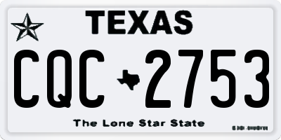 TX license plate CQC2753