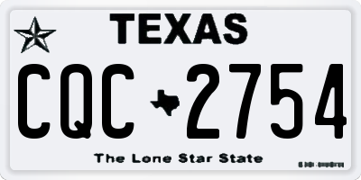 TX license plate CQC2754