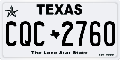 TX license plate CQC2760