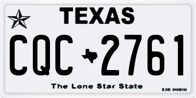 TX license plate CQC2761