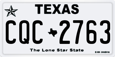 TX license plate CQC2763