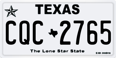 TX license plate CQC2765