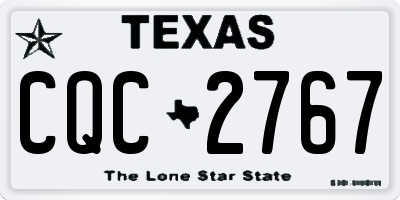 TX license plate CQC2767