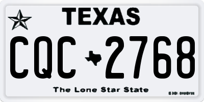 TX license plate CQC2768