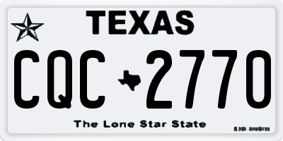 TX license plate CQC2770