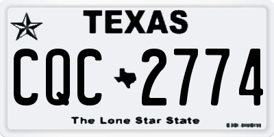 TX license plate CQC2774