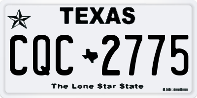 TX license plate CQC2775
