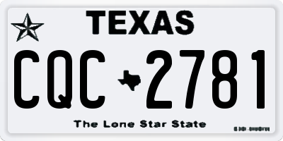 TX license plate CQC2781