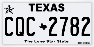TX license plate CQC2782