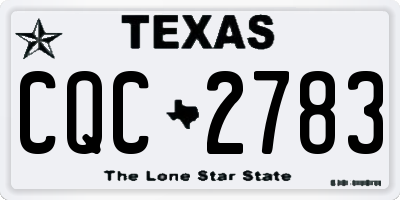 TX license plate CQC2783