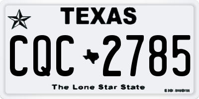 TX license plate CQC2785