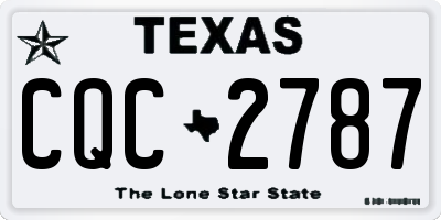 TX license plate CQC2787