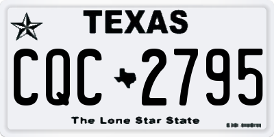 TX license plate CQC2795