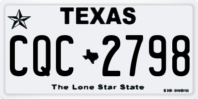 TX license plate CQC2798