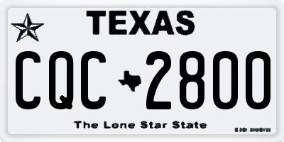TX license plate CQC2800