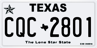 TX license plate CQC2801