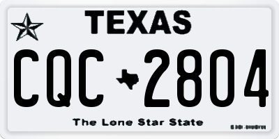 TX license plate CQC2804
