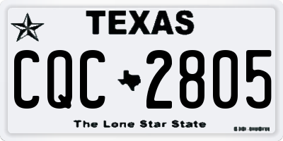 TX license plate CQC2805