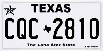 TX license plate CQC2810