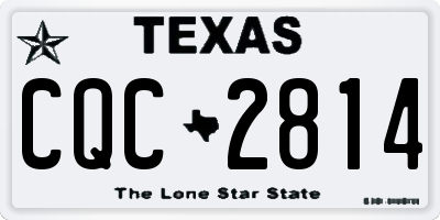 TX license plate CQC2814