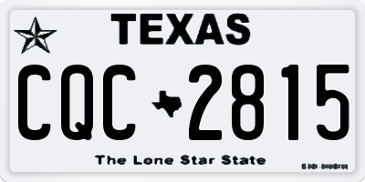 TX license plate CQC2815