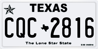 TX license plate CQC2816