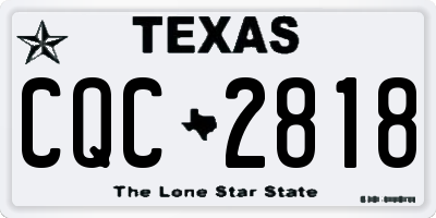 TX license plate CQC2818