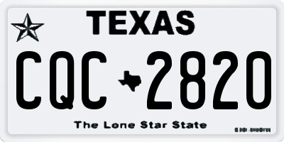 TX license plate CQC2820