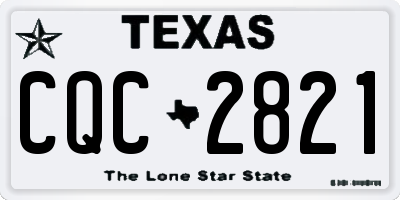 TX license plate CQC2821