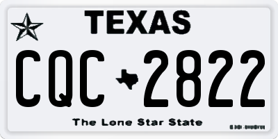 TX license plate CQC2822