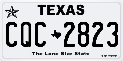 TX license plate CQC2823