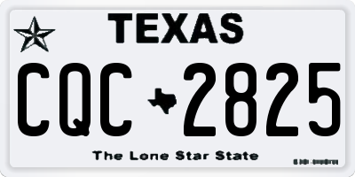 TX license plate CQC2825