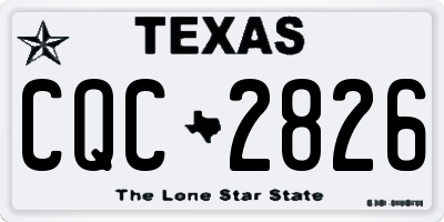 TX license plate CQC2826