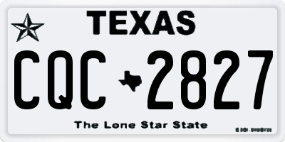 TX license plate CQC2827