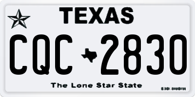 TX license plate CQC2830