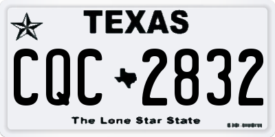 TX license plate CQC2832